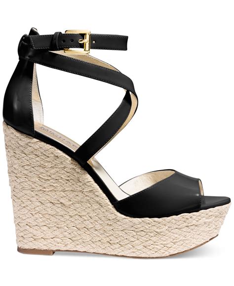 michael kors sandals leather black|Michael Kors black suede sandals.